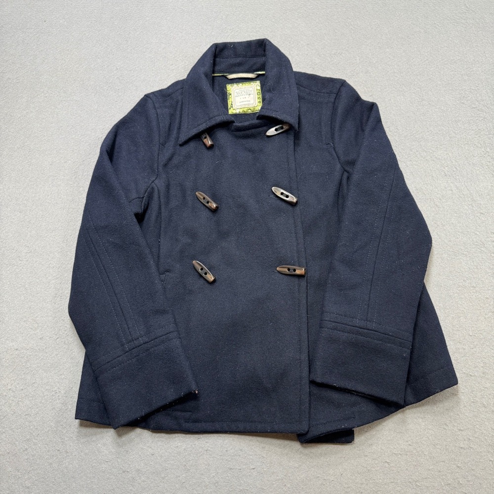Vintage Old Navy Pea Coat Women's Large Navy Blue Toggle Button Double Breasted